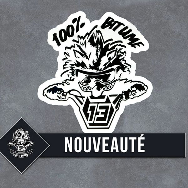 Accesorios Moto  100% Bitume 2 Stickers Niglo 9 x 8.5 cm White