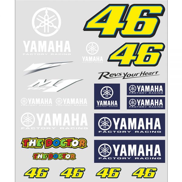 Accesorios Moto  VR 46 Sticker Set Big Yamaha V46