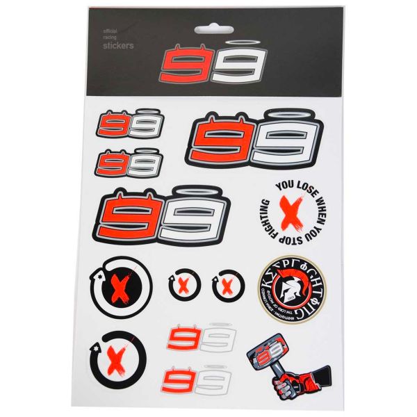Kit Adhesivos Moto Jorge Lorenzo Stickers Big Lorenzo Multicolor
