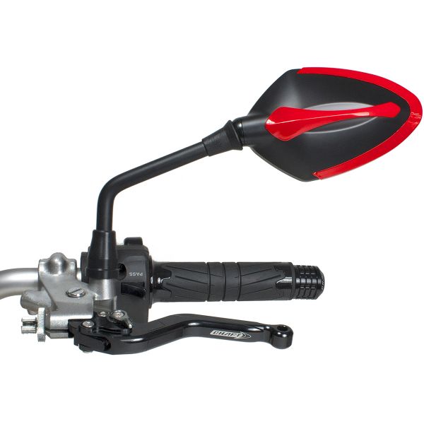 Retrovisores moto y scooter Chaft Story Matt Black Red