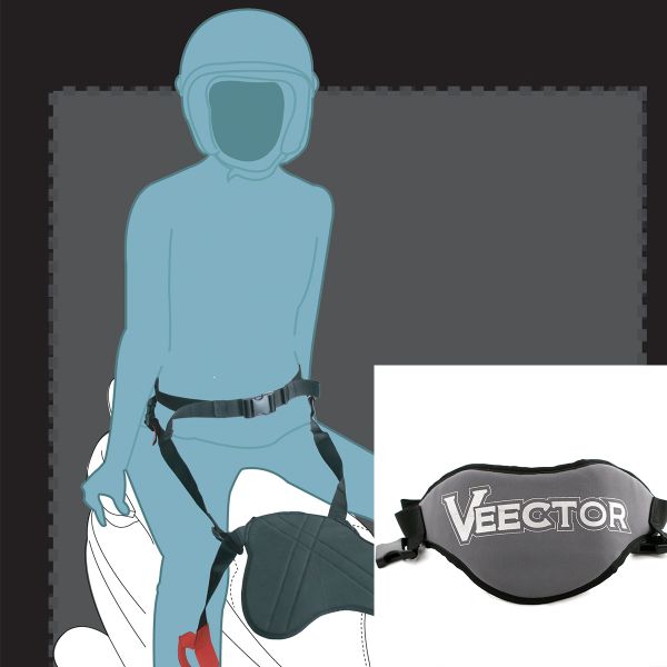 Seguridad Pasajero Veector Pan Belt 2 Gris - Negro