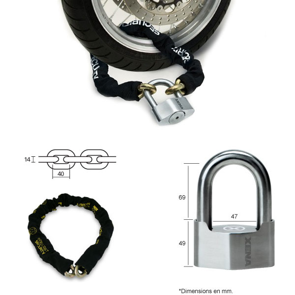Xena Antirrobo Mini U XSU-69 SRA + cadena XC14 homologado