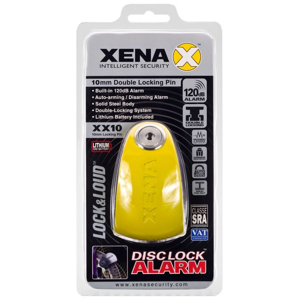 Xena Bloqueo De Disco con alarma Series XX 10 Amarillo SRA