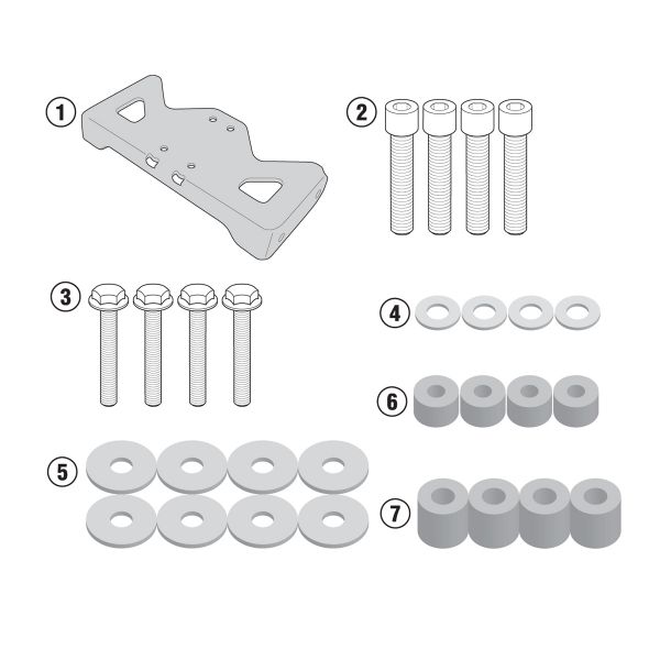 Kit de Fijacin para Maleta Givi Kit Especfico 1152KIT Honda CB500F (16-18)