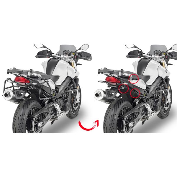 Kit de Fijacin para Maleta Givi Kit Especfico PLR5118KIT BMW F800R (09-19)