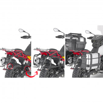 Kit de Fijación para Maleta Givi Soporte desmontaje rapido maleta PLOR8203MK Moto Guzzi V85TT (19-20) Kit de Fijación para Maleta Givi Soporte desmontaje rapido maleta PLOR8203MK Moto Guzzi V85TT (19-20)