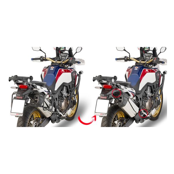 Kit de Fijacin para Maleta Givi Soporte desmontaje rapido maleta PLR1144 Honda Africa Twin (16-17)