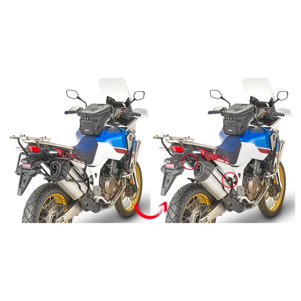 Kit de Fijacin para Maleta Givi Soporte desmontaje rapido maleta PLR1161 Honda Africa Twin (18-19)