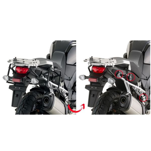 Kit de Fijacin para Maleta Givi Soporte desmontaje rapido maleta PLR3105 Suzuki V-Strom 1000 (14-19)>