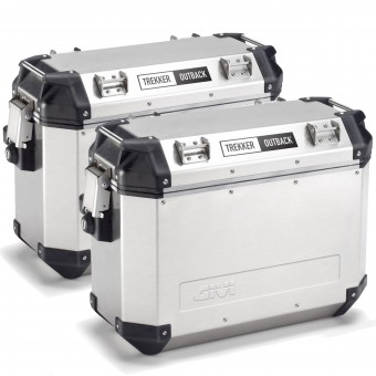 Baúles - Maletas Givi Monokey Trekker Outback 37 L Plata Pack2 Baúles - Maletas Givi Monokey Trekker Outback 37 L Plata Pack2