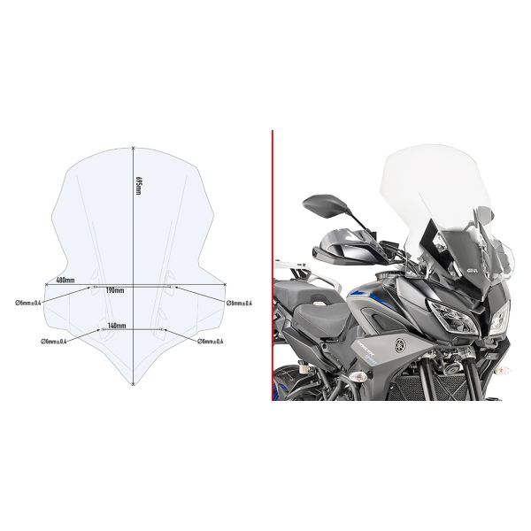 C�pula Givi Bubble 2139DT Yamaha Tracer 900/Tracer 900GT (18-20)