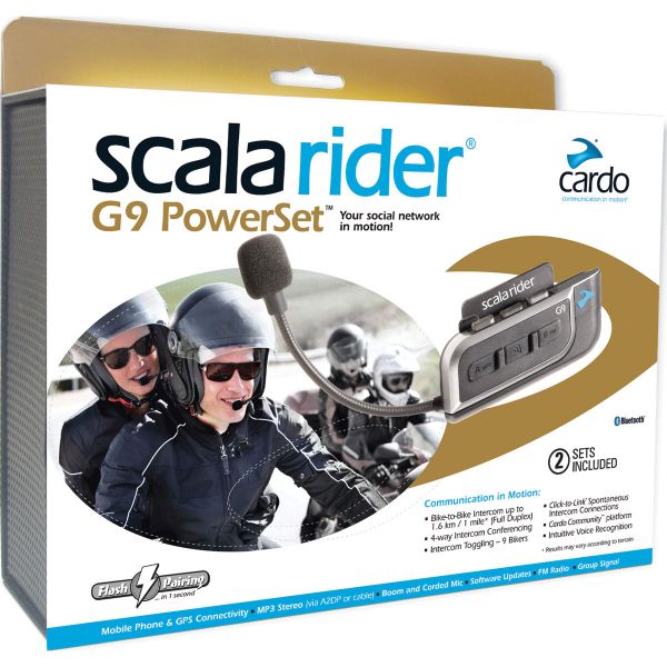 Accesorios Moto  Cardo Scala G9 Power Set