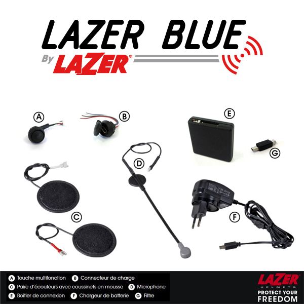 Lazer Kit Bluetooth Lazer Blue Monaco - Paname