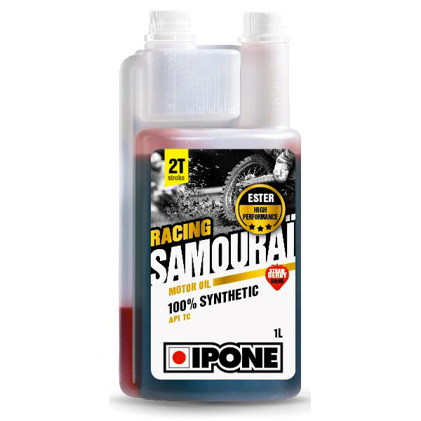 Aceite para motor IPONE Samourai Racing Fraise - 100 % Synthetic - 1 Litro 2T Dosificador Aceite para motor IPONE Samourai Racing Fraise - 100 % Synthetic - 1 Litro 2T Dosificador