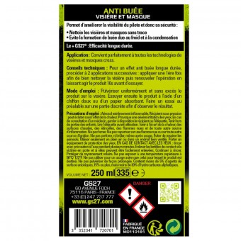 GS27 Anti Vaho Visera y Mscara