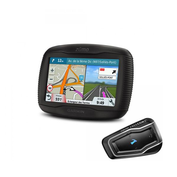 GPS - navegador Garmin Zumo395 Travel Edition et Scala Rider Freecom 2