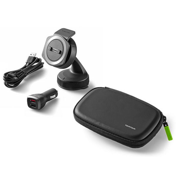 Accesorios GPS TomTom Kit Soporte Coche con Cargador y Funda Rider 40 - Ride