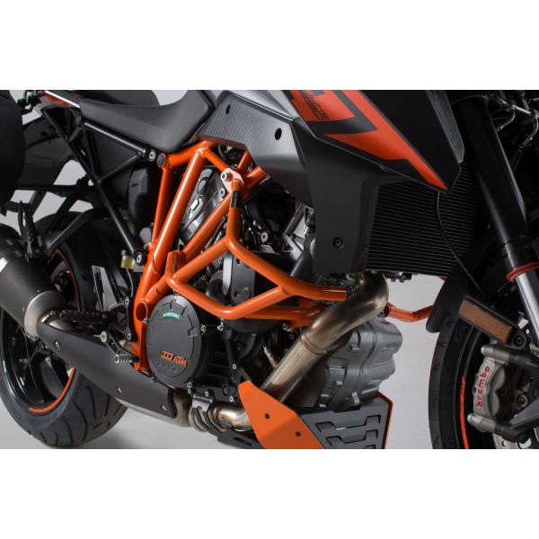 Protecciones caja y tapones SW-MOTECH Crash Bar Naranja KTM Super Duke 1290R/1290GT (14-19)