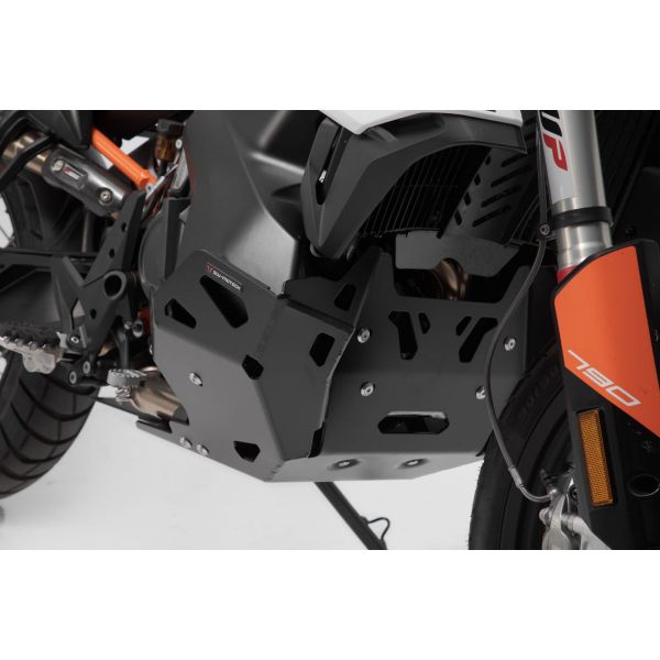 Protector motor SW-MOTECH Zapata de aluminio negra KTM 790 Adventure (19-24)
