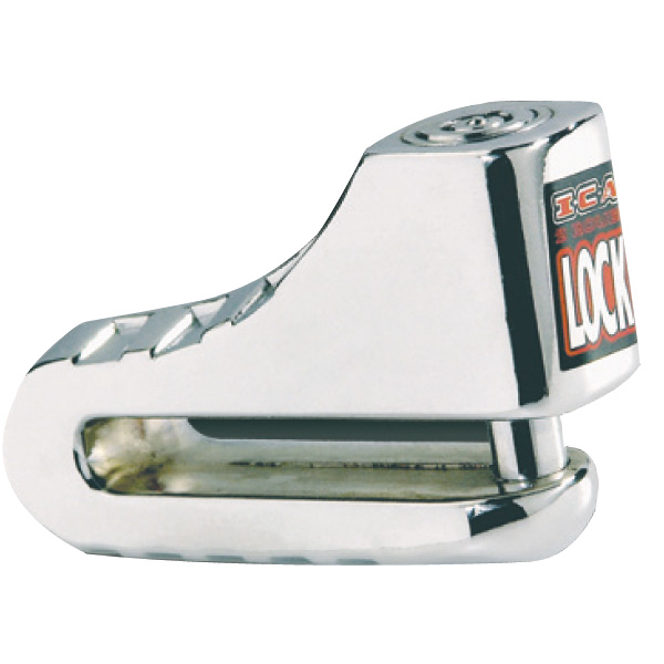 Accesorios Moto  ICA 2 Roues Lock Maxi Block Disk 12 Chrome + Bolsa
