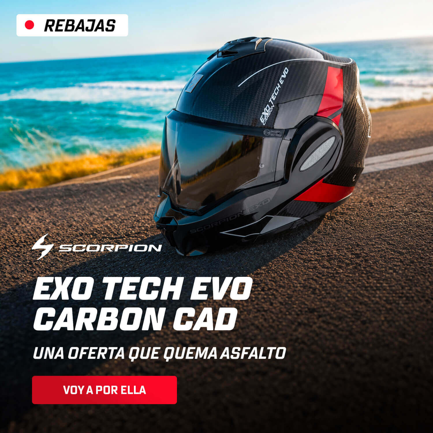 Scorpion Exo Tech Evo Carbon CAD Black Red