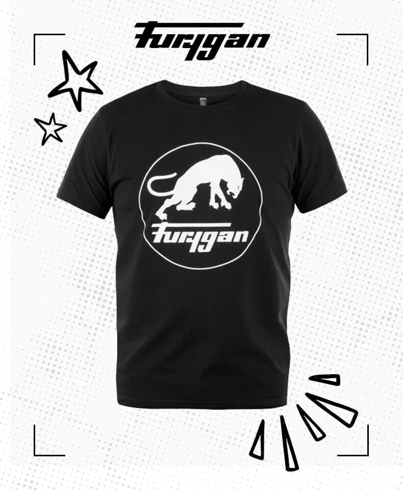 Furygan Corpo Tee Shirt Logo Negro Blanco