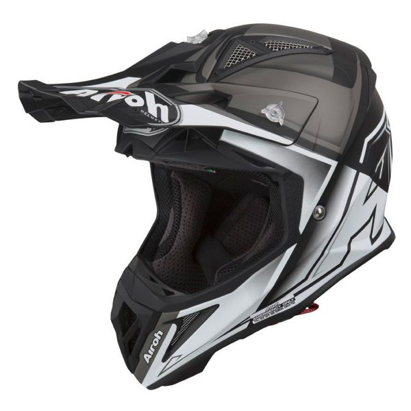 Cross Airoh Aviator 2.2 Check Blanco Mate