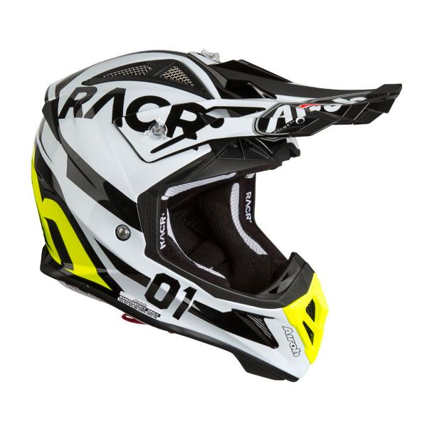 Airoh Aviator 2.2 Racr Negro Blanco Amarillo