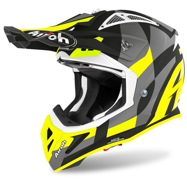 Cross Airoh Aviator Ace Trick Yellow Matt Cross Airoh Aviator Ace Trick Yellow Matt