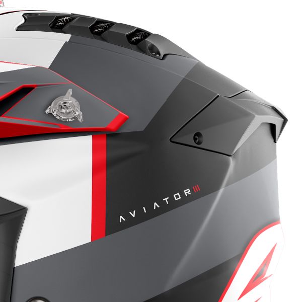 Airoh Aviator 3 Monarch Grey Red Matt