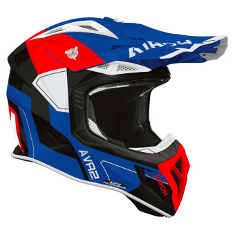 Airoh Aviator Ace 2 Escudo Azul Rojo Brillo
