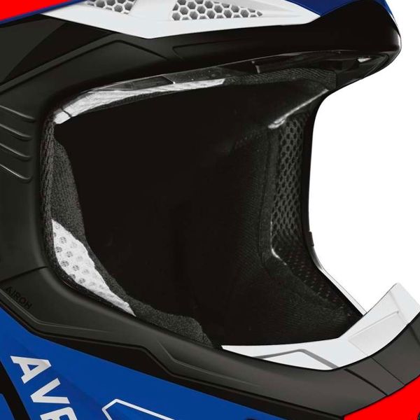 Airoh Aviator Ace 2 Escudo Azul Rojo Brillo