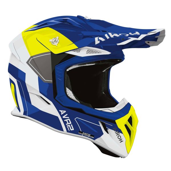 Airoh Aviator Ace 2 Escudo Azul Amarillo
