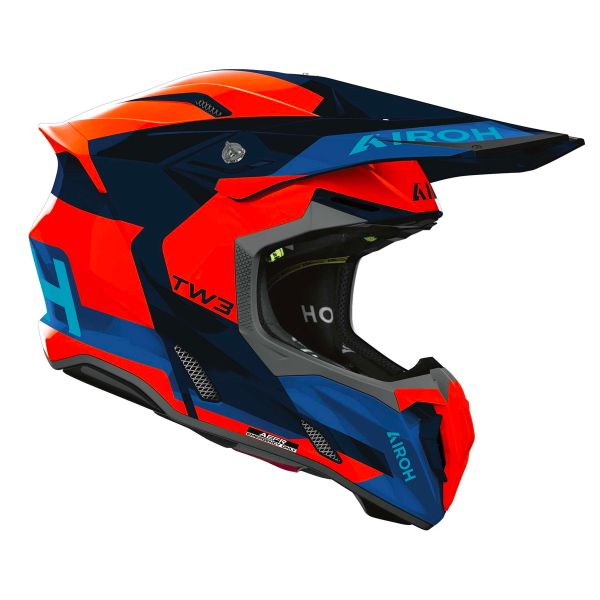 Airoh Twist 3 Fancy Naranja Azul Brillo