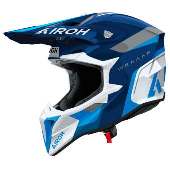 Cross Airoh Wraaap Conquer Azul Brillo
