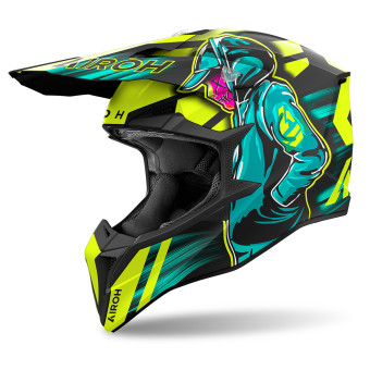 Cross Airoh Wraaap Cyber Yellow Matt