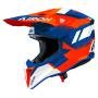 Casque Cross Airoh Wraaap Vision Naranja Azul Brillo