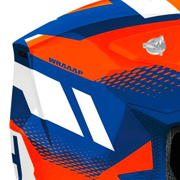 Airoh Wraaap Vision Naranja Azul Brillo