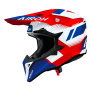 Casque Cross Airoh Wraaap Vision Rojo Azul Brillo