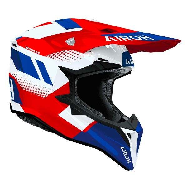 Airoh Wraaap Vision Rojo Azul Brillo