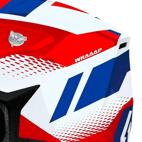 Airoh Wraaap Vision Rojo Azul Brillo