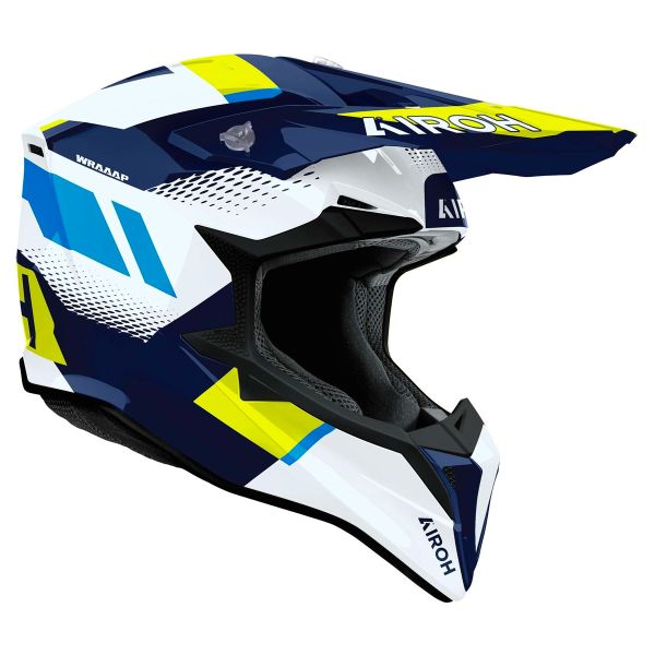 Airoh Wraaap Vision Amarillo Azul Brillo