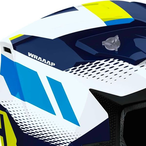 Airoh Wraaap Vision Amarillo Azul Brillo