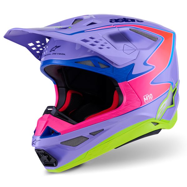 Cross Alpinestars S-M10 Jett Lawrence R01 Violeta Rosa FL Amarillo Fluo Brillante