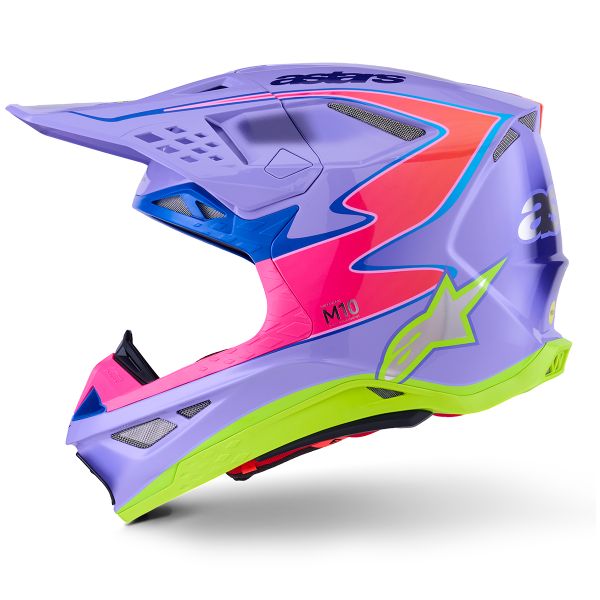 Alpinestars S-M10 Jett Lawrence R01 Violeta Rosa FL Amarillo Fluo Brillante