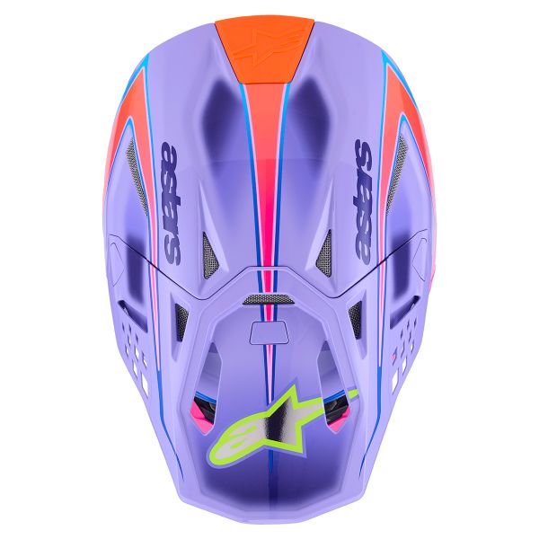 Alpinestars S-M10 Jett Lawrence R01 Violeta Rosa FL Amarillo Fluo Brillante