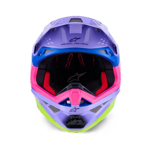 Alpinestars S-M10 Jett Lawrence R01 Violeta Rosa FL Amarillo Fluo Brillante