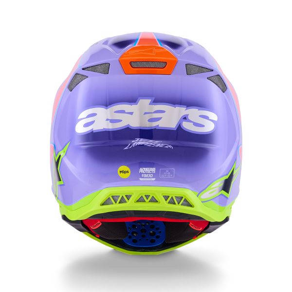 Alpinestars S-M10 Jett Lawrence R01 Violeta Rosa FL Amarillo Fluo Brillante