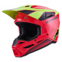 Casque Cross Alpinestars S-M3 Fray Red Yellow Fluo Black Glossy