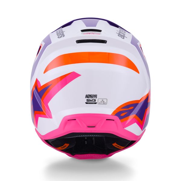 Alpinestars S-M3 Heat White Purple Pink Glossy